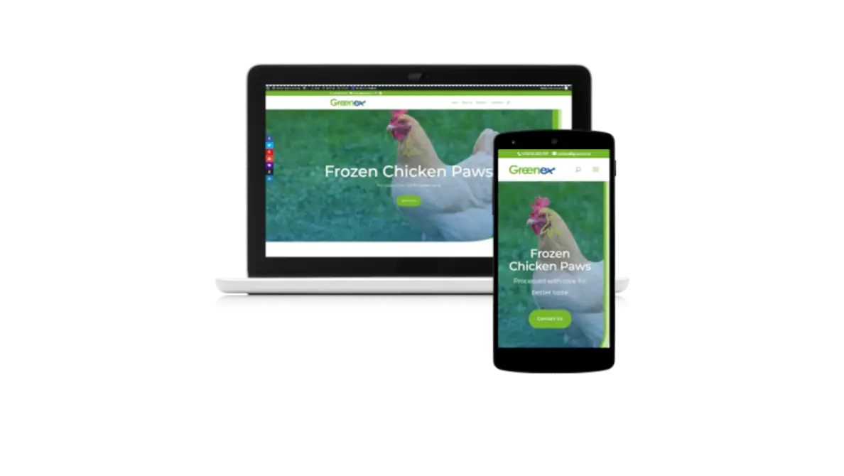 Site web one page greenex